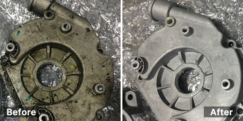 clutch cleaning with skymen ultrasonic cleaner before and after